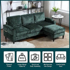 HOMEFUN Aufbewahrungssofa / Gemütliches Ecksofa für das Wohnzimmer