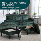 HOMEFUN Aufbewahrungssofa / Gemütliches Ecksofa für das Wohnzimmer