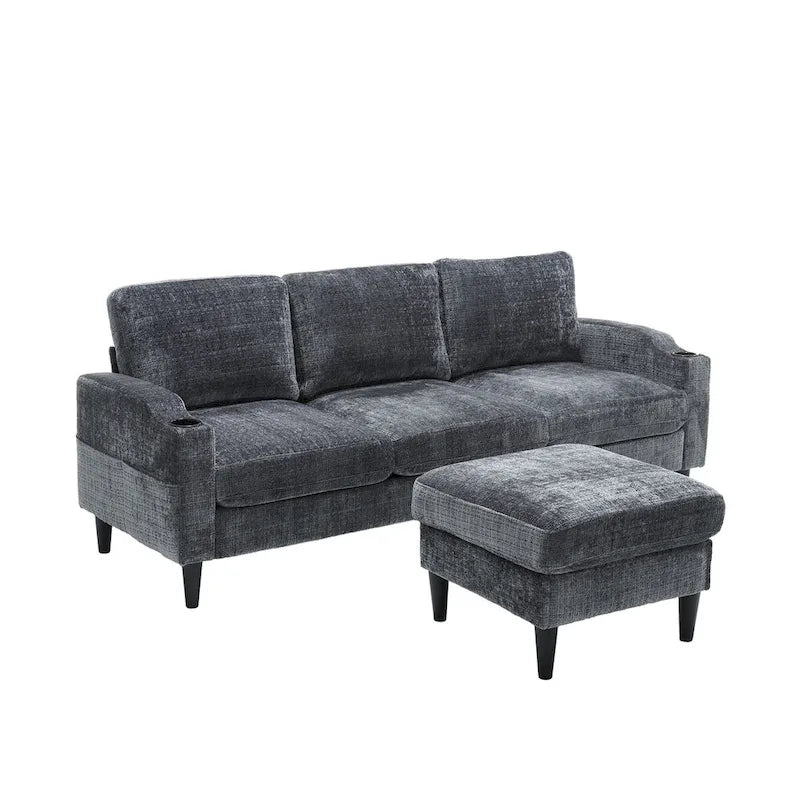 HOMEFUN Aufbewahrungssofa / Gemütliches Ecksofa für das Wohnzimmer