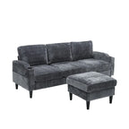 HOMEFUN Aufbewahrungssofa / Gemütliches Ecksofa für das Wohnzimmer