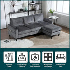 HOMEFUN Aufbewahrungssofa / Gemütliches Ecksofa für das Wohnzimmer