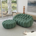 3D Wabenstoff gepolstertes Bubble Sofa Modernes Zweiersofa mit Ottoman