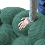 3D Wabenstoff gepolstertes Bubble Sofa Modernes Zweiersofa mit Ottoman