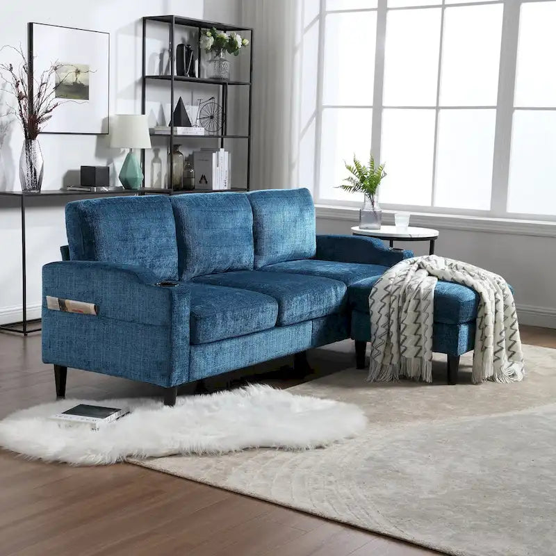 Stauraum-Sofa /Wohnzimmersofa gemütliches Ecksofa für Wohnzimmer Schlafzimmer Apartment
