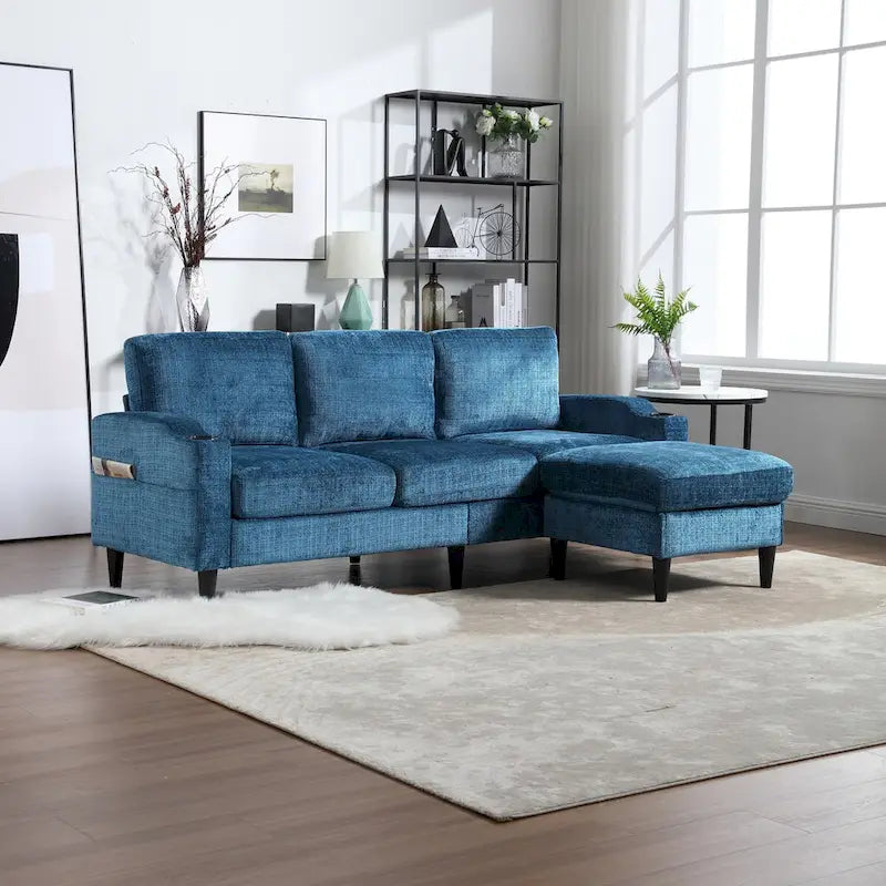 Stauraum-Sofa /Wohnzimmersofa gemütliches Ecksofa für Wohnzimmer Schlafzimmer Apartment
