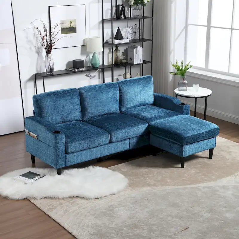 Stauraum-Sofa /Wohnzimmersofa gemütliches Ecksofa für Wohnzimmer Schlafzimmer Apartment