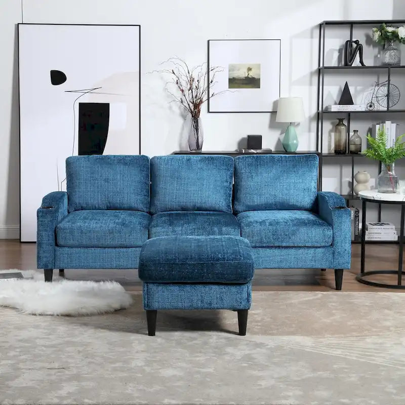 Stauraum-Sofa /Wohnzimmersofa gemütliches Ecksofa für Wohnzimmer Schlafzimmer Apartment