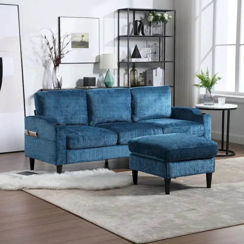 Stauraum-Sofa /Wohnzimmersofa gemütliches Ecksofa für Wohnzimmer Schlafzimmer Apartment
