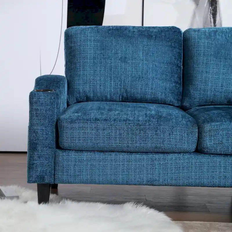 Stauraum-Sofa /Wohnzimmersofa gemütliches Ecksofa für Wohnzimmer Schlafzimmer Apartment