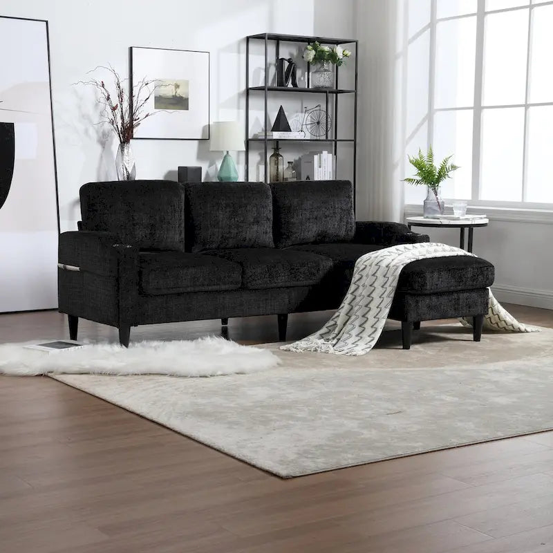 Stauraum-Sofa /Wohnzimmersofa gemütliches Ecksofa für Wohnzimmer Schlafzimmer Apartment
