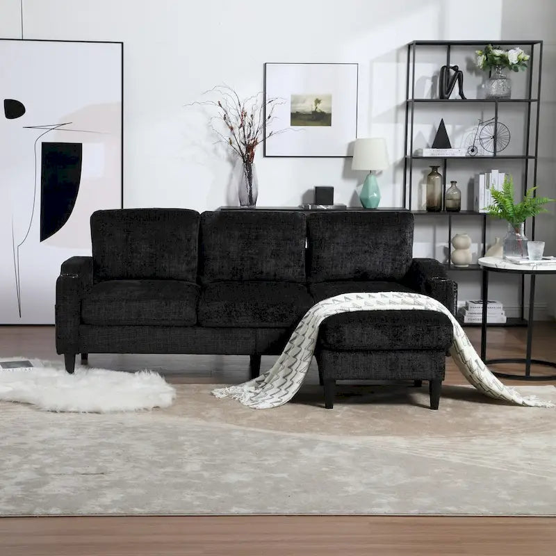 Stauraum-Sofa /Wohnzimmersofa gemütliches Ecksofa für Wohnzimmer Schlafzimmer Apartment