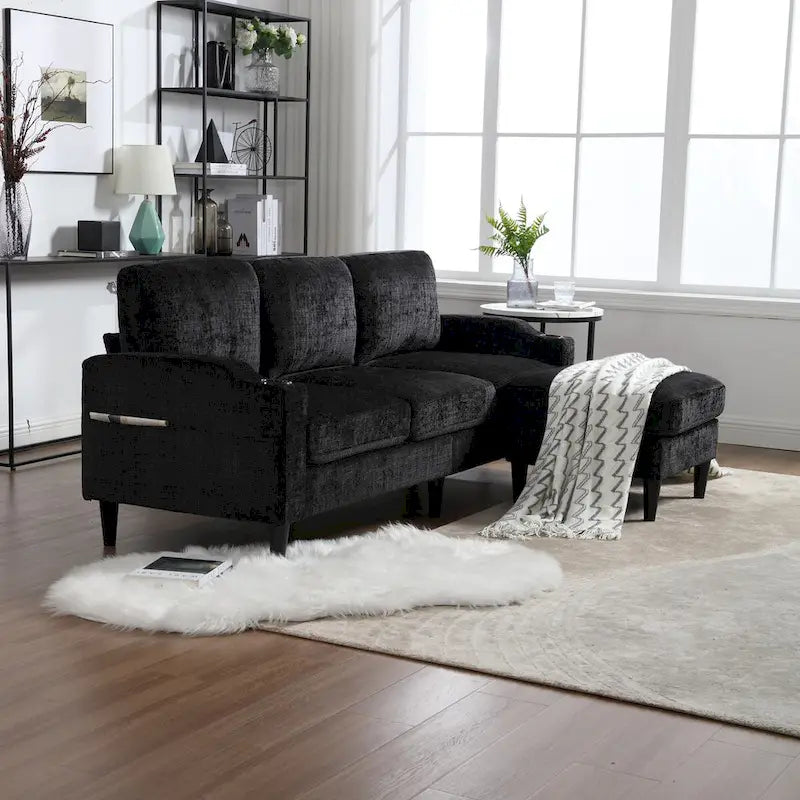 Stauraum-Sofa /Wohnzimmersofa gemütliches Ecksofa für Wohnzimmer Schlafzimmer Apartment