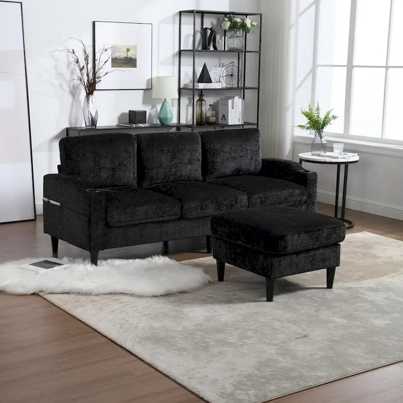 Stauraum-Sofa /Wohnzimmersofa gemütliches Ecksofa für Wohnzimmer Schlafzimmer Apartment