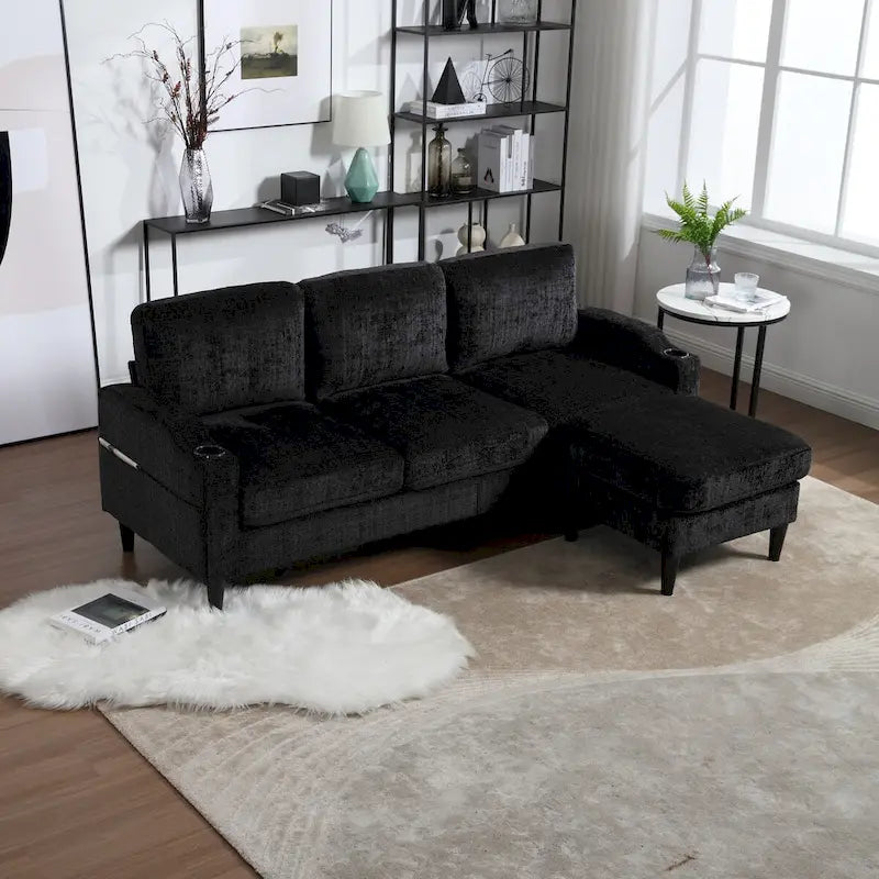 Stauraum-Sofa /Wohnzimmersofa gemütliches Ecksofa für Wohnzimmer Schlafzimmer Apartment