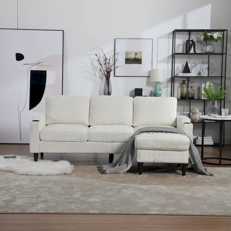 Stauraum-Sofa /Wohnzimmersofa gemütliches Ecksofa für Wohnzimmer Schlafzimmer Apartment
