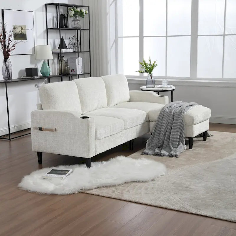 Stauraum-Sofa /Wohnzimmersofa gemütliches Ecksofa für Wohnzimmer Schlafzimmer Apartment