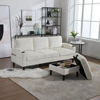 Stauraum-Sofa /Wohnzimmersofa gemütliches Ecksofa für Wohnzimmer Schlafzimmer Apartment