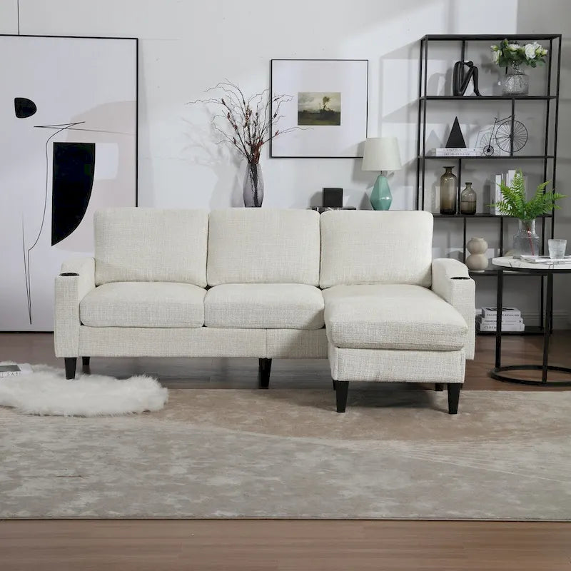 Stauraum-Sofa /Wohnzimmersofa gemütliches Ecksofa für Wohnzimmer Schlafzimmer Apartment