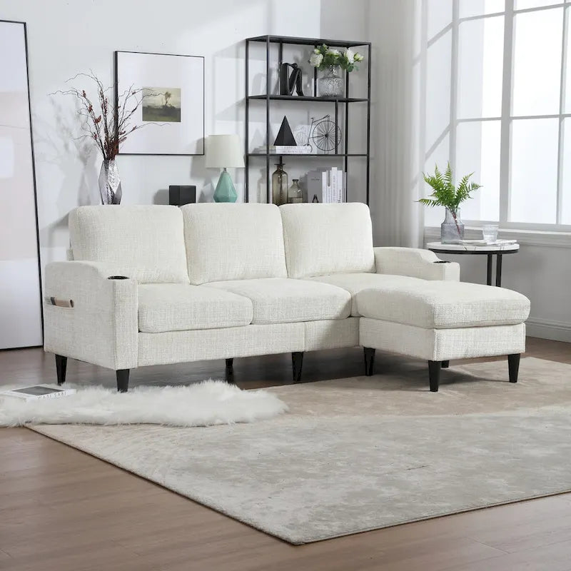 Stauraum-Sofa /Wohnzimmersofa gemütliches Ecksofa für Wohnzimmer Schlafzimmer Apartment