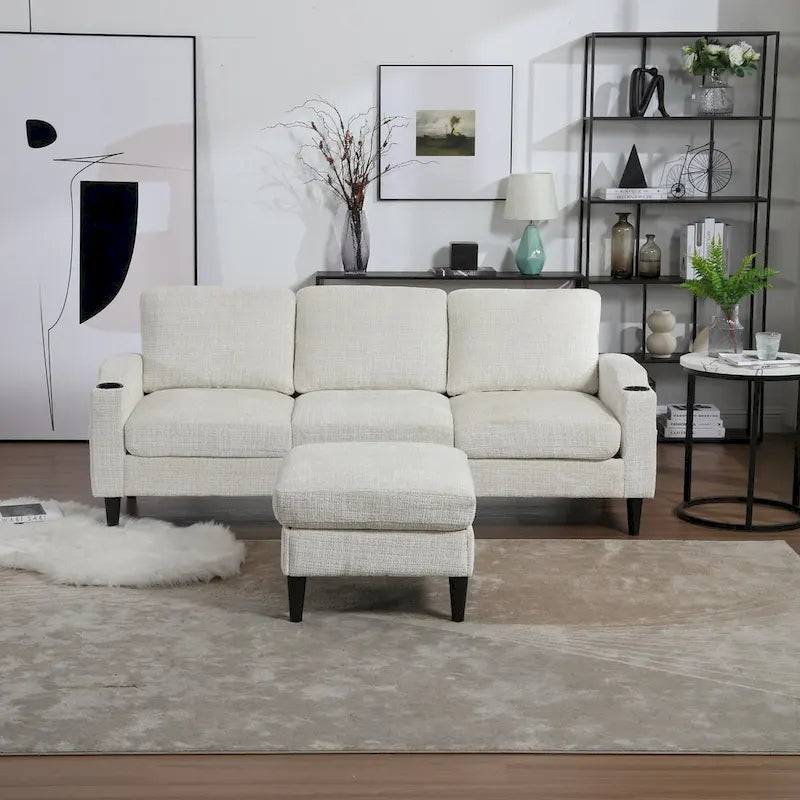 Stauraum-Sofa /Wohnzimmersofa gemütliches Ecksofa für Wohnzimmer Schlafzimmer Apartment