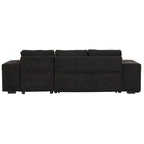 104 Moderne L-förmige 3-Sitzer-Schlafcouch mit Stauraum und 2 Hockern