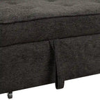 104 Moderne L-förmige 3-Sitzer-Schlafcouch mit Stauraum und 2 Hockern