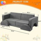 8-teiliges Kinder-Spielsofa, umbaubares Kinderspielzelt, 8-in-1 multifunktionales Sofa