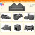 8-teiliges Kinder-Spielsofa, umbaubares Kinderspielzelt, 8-in-1 multifunktionales Sofa