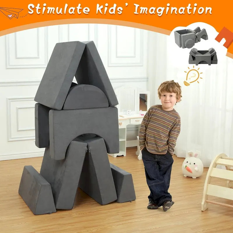 8-teiliges Kinder-Spielsofa, umbaubares Kinderspielzelt, 8-in-1 multifunktionales Sofa