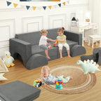8-teiliges Kinder-Spielsofa, umbaubares Kinderspielzelt, 8-in-1 multifunktionales Sofa