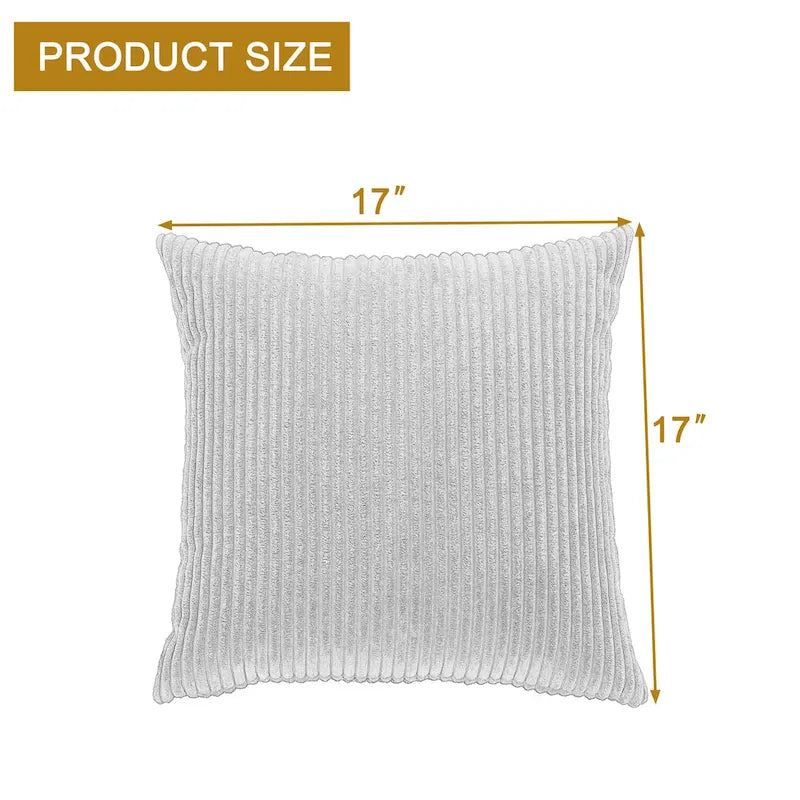 Modernes Cord-Sofa mit Armlehnenkissen
