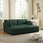 Modernes Cord-Sofa mit Armlehnenkissen