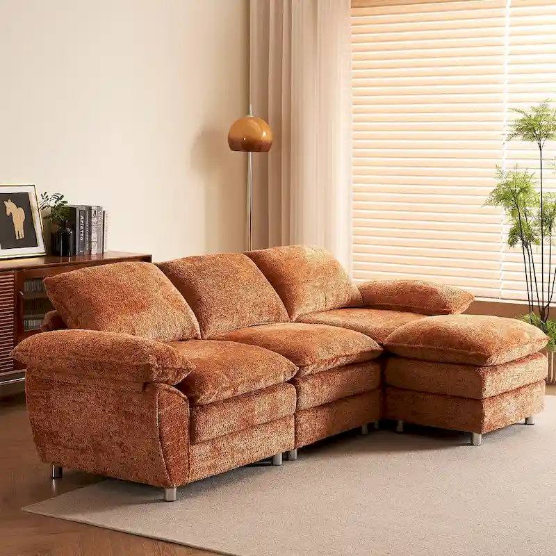 Modernes dunkles Dreisitzer-Sofa, Schlafsofa aus Polyester, bequeme Polstermöbel für Wohnzimmer, Wohnung