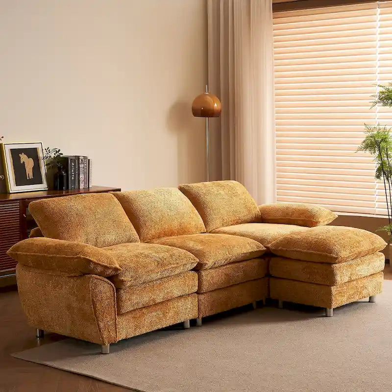 Modernes dunkles Dreisitzer-Sofa, Schlafsofa aus Polyester, bequeme Polstermöbel für Wohnzimmer, Wohnung