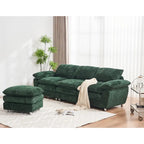 Modernes dunkles Dreisitzer-Sofa, Schlafsofa aus Polyester, bequeme Polstermöbel für Wohnzimmer, Wohnung