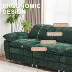Modernes dunkles Dreisitzer-Sofa, Schlafsofa aus Polyester, bequeme Polstermöbel für Wohnzimmer, Wohnung