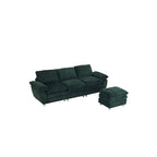 Modernes dunkles Dreisitzer-Sofa, Schlafsofa aus Polyester, bequeme Polstermöbel für Wohnzimmer, Wohnung