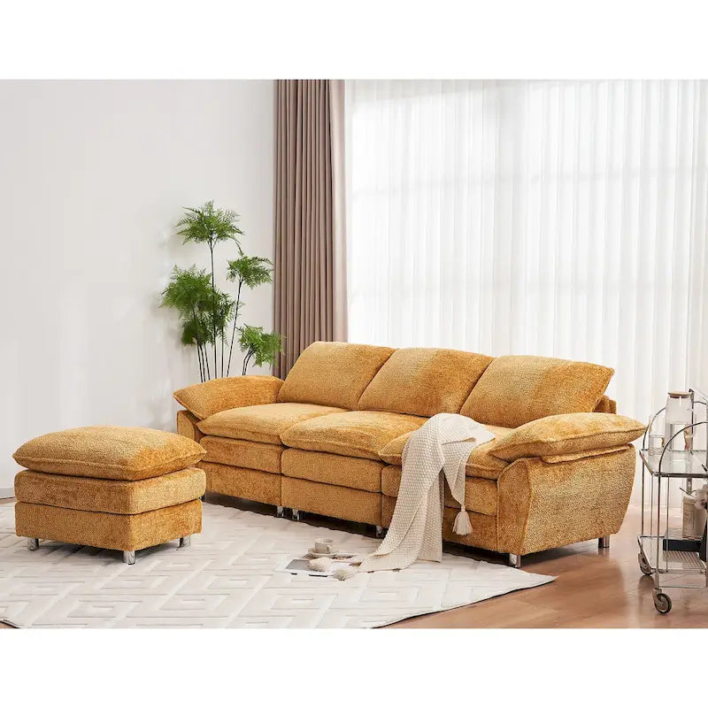 Modernes dunkles Dreisitzer-Sofa, Schlafsofa aus Polyester, bequeme Polstermöbel für Wohnzimmer, Wohnung