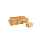 Modernes dunkles Dreisitzer-Sofa, Schlafsofa aus Polyester, bequeme Polstermöbel für Wohnzimmer, Wohnung