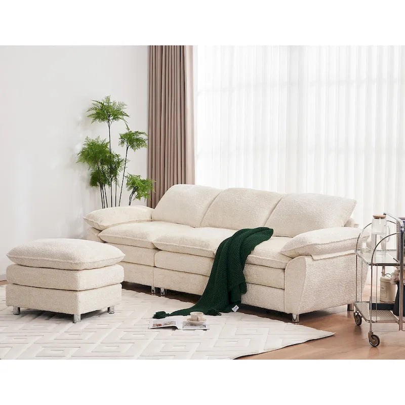 Modernes dunkles Dreisitzer-Sofa, Schlafsofa aus Polyester, bequeme Polstermöbel für Wohnzimmer, Wohnung