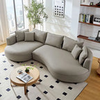 L-förmiges Ledersofa mit Chaiselongue, großes Luxussofa für das Wohnzimmer