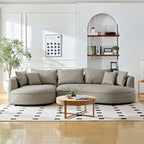 L-förmiges Ledersofa mit Chaiselongue, großes Luxussofa für das Wohnzimmer