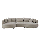 L-förmiges Ledersofa mit Chaiselongue, großes Luxussofa für das Wohnzimmer