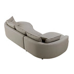 L-förmiges Ledersofa mit Chaiselongue, großes Luxussofa für das Wohnzimmer