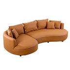 L-förmiges Ledersofa mit Chaiselongue, großes Luxussofa für das Wohnzimmer