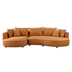 L-förmiges Ledersofa mit Chaiselongue, großes Luxussofa für das Wohnzimmer