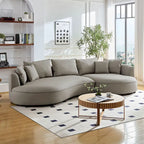 L-förmiges Ledersofa mit Chaiselongue, großes Luxussofa für das Wohnzimmer
