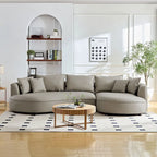 L-förmiges Ledersofa mit Chaiselongue, großes Luxussofa für das Wohnzimmer
