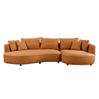L-förmiges Ledersofa mit Chaiselongue, großes Luxussofa für das Wohnzimmer