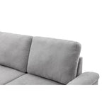 87,4 Zoll schwarzes L-förmiges Schlafsofa mit Stauraum-Ottomane, verstecktem Armlehnfach und USB-Ladeanschluss